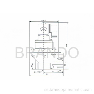 1 1/2 tums DMF-Z-40 puls ventil